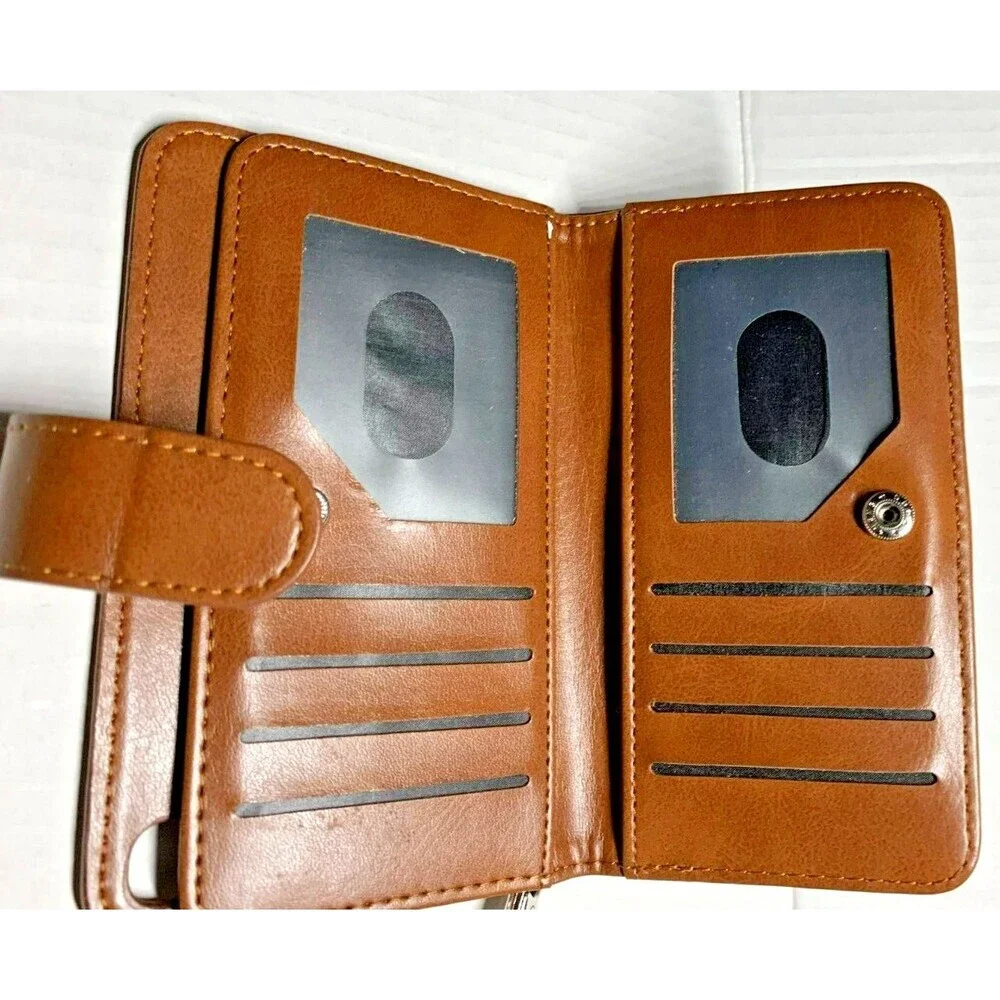 Navor Wallet Case with Detachable Magnetic Cover for iPhone Wrist Strap
